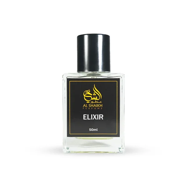 Elixir perfume bottle, fresh spicy amber musk unisex fragrance India