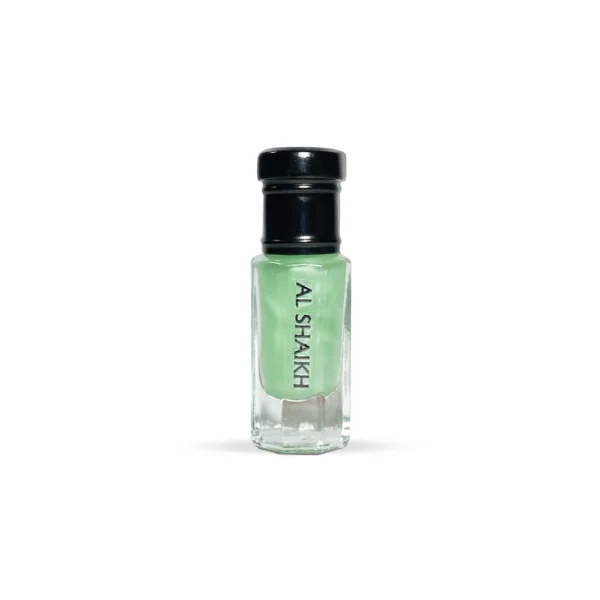 Safa Green musk attar 6ml green applicator bottle — sandalwood cedarwood oud Al Shaikh Perfume India